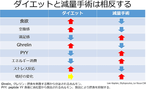 ダイエットと減量手術は相反する